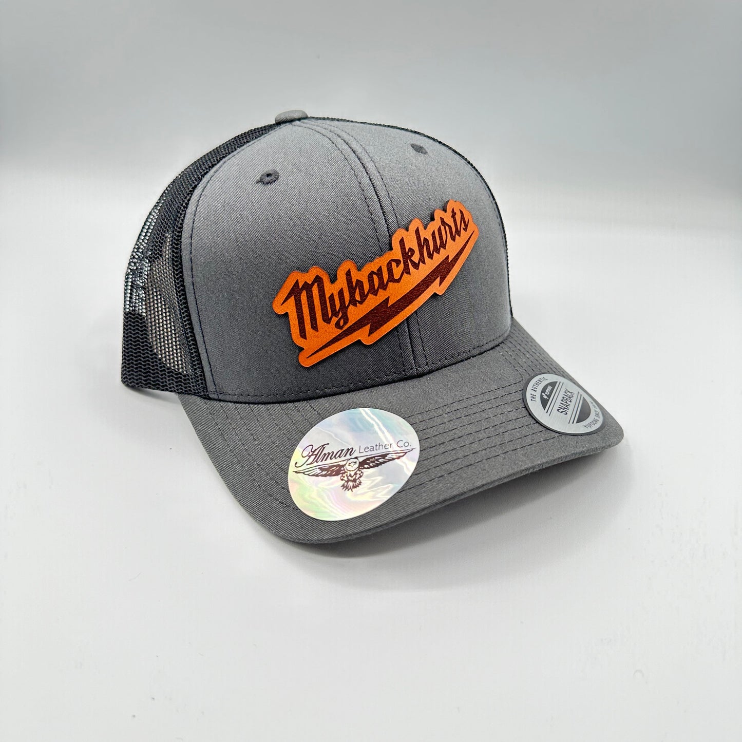 My BackHurts Leather Patch Hat