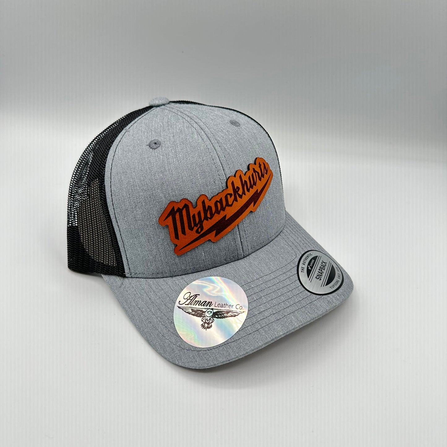 My BackHurts Leather Patch Hat