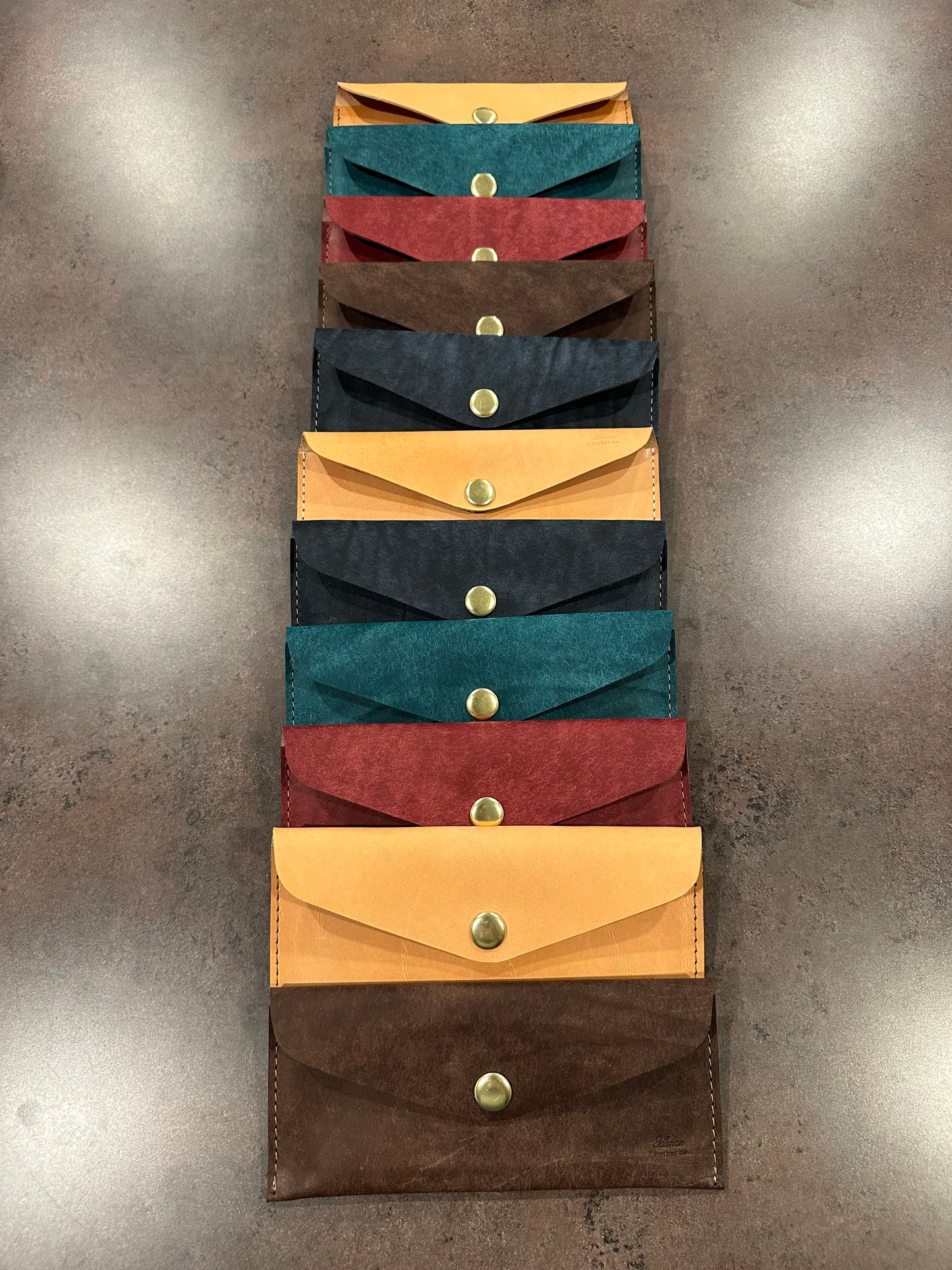 Leather money envelopes 